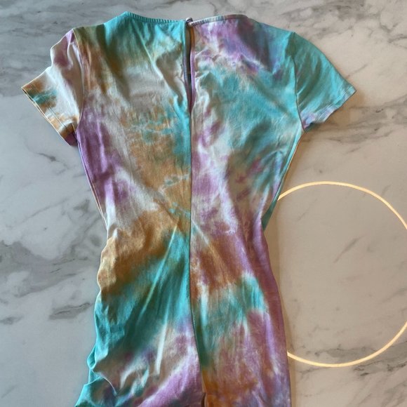 Privacy Please Elijah Dress - Tie Dye - Tangerine - Picture 6 of 6